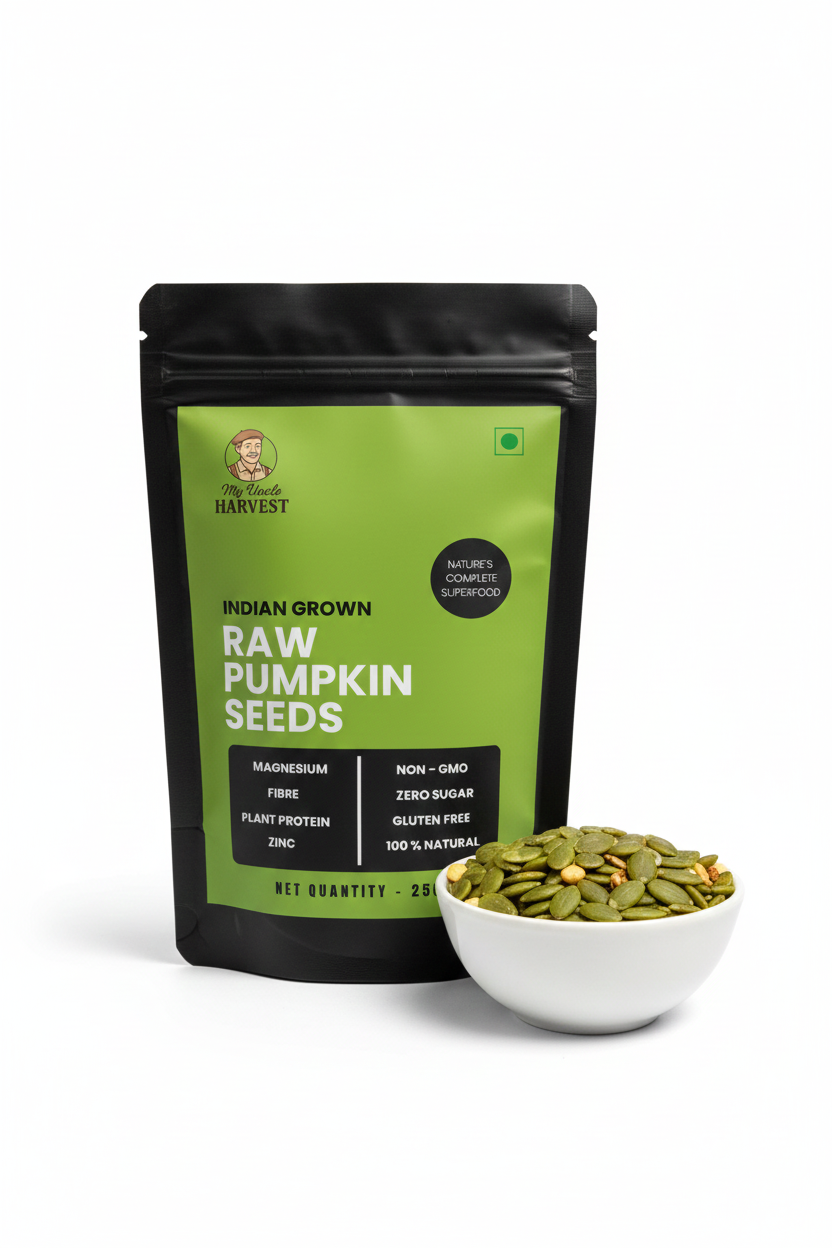 Premium Organic Pumpkin Seeds (Pepitas) - Raw & Unsalted, Non-GMO - Contains Magnesium, Zinc & Protein - Ideal for Snacking, Salads & Baking