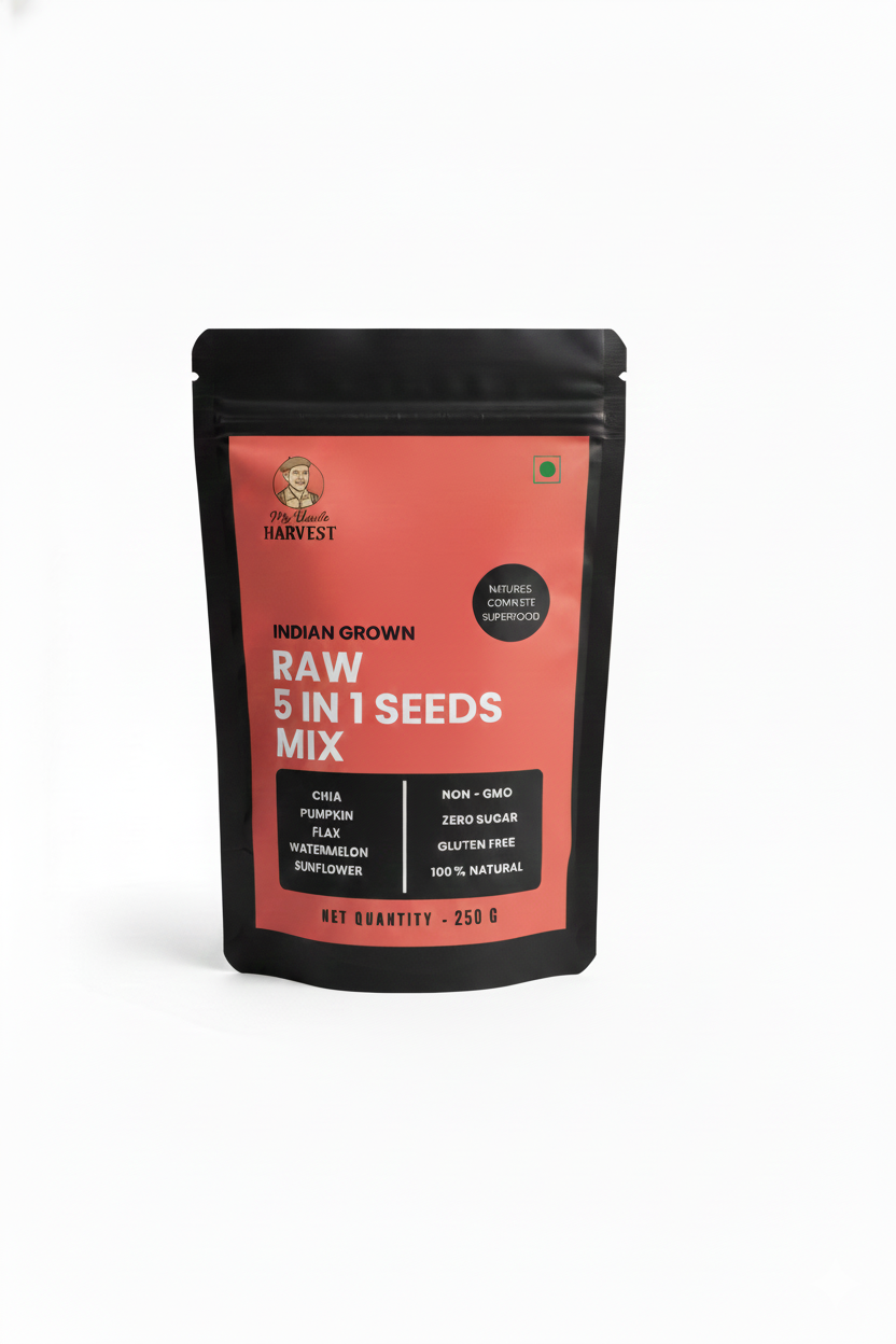 Organic 6-Seed Superfood Mix (Chia, Flax, Hemp, Pumpkin & More) - Non-GMO, Contains Omega-3, Fiber & Plant Protein - Keto-Friendly Topping & Snack Blend