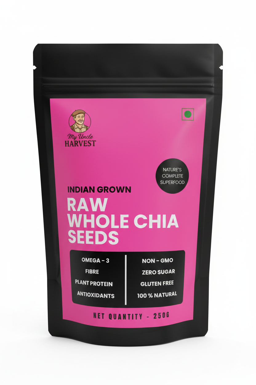 Premium Organic Chia Seeds  - Non-GMO,Contains Omega-3, Fiber & Protein - Versatile Superfood for Smoothies, Baking & Weight Management