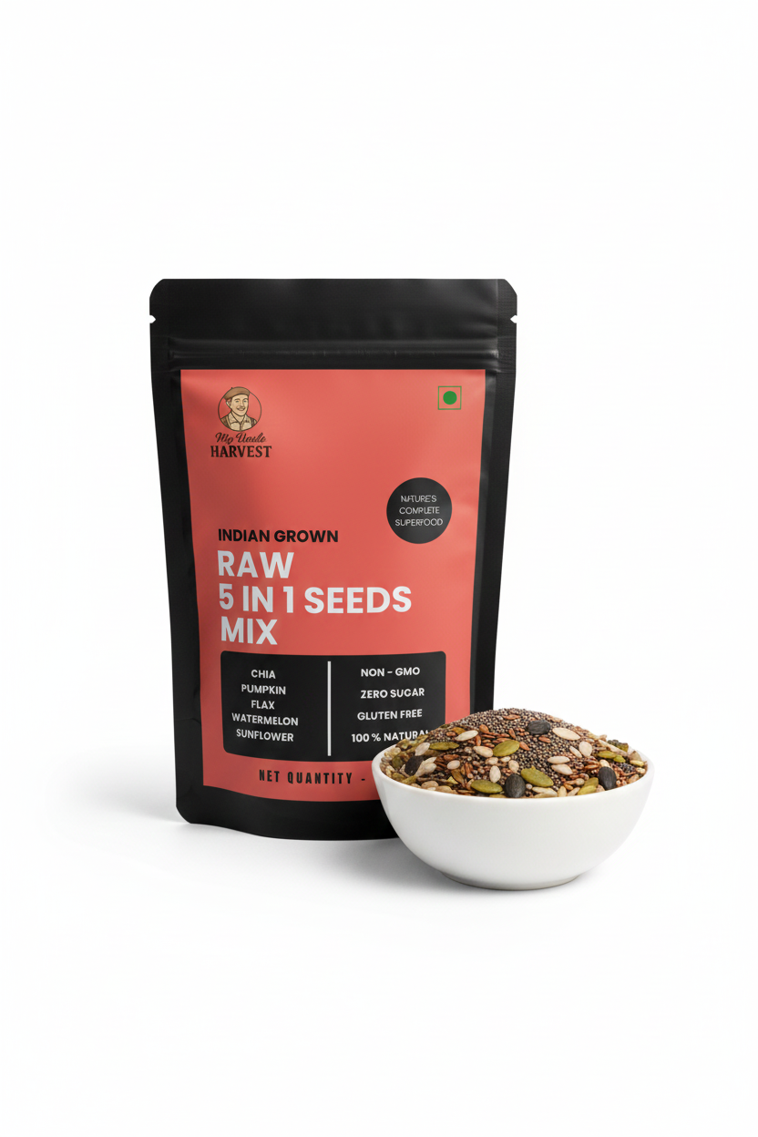 Organic 6-Seed Superfood Mix (Chia, Flax, Hemp, Pumpkin & More) - Non-GMO, Contains Omega-3, Fiber & Plant Protein - Keto-Friendly Topping & Snack Blend