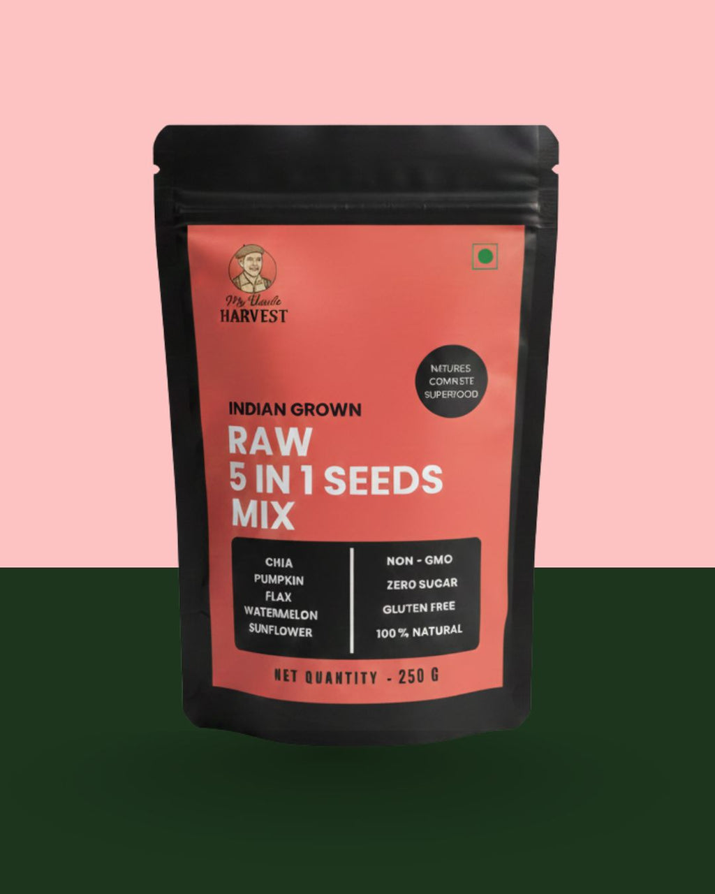 Organic 6-Seed Superfood Mix (Chia, Flax, Hemp, Pumpkin & More) - Non-GMO, Contains Omega-3, Fiber & Plant Protein - Keto-Friendly Topping & Snack Blend